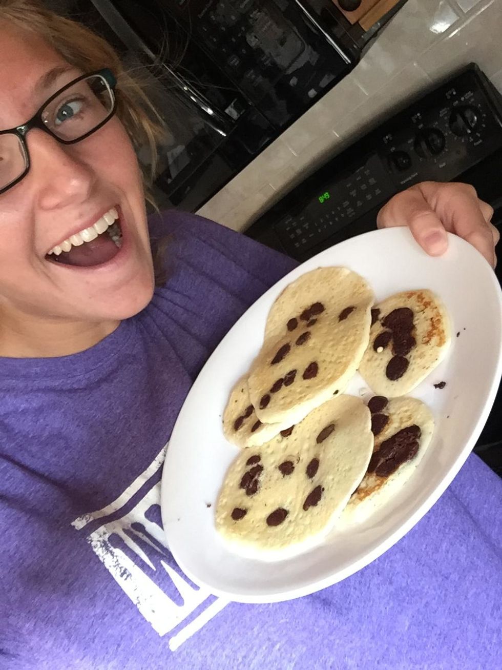 Repeat until all the batter is used and then enjoy! My mom really liked the pancakes, but I think she liked them more knowing I made them special.