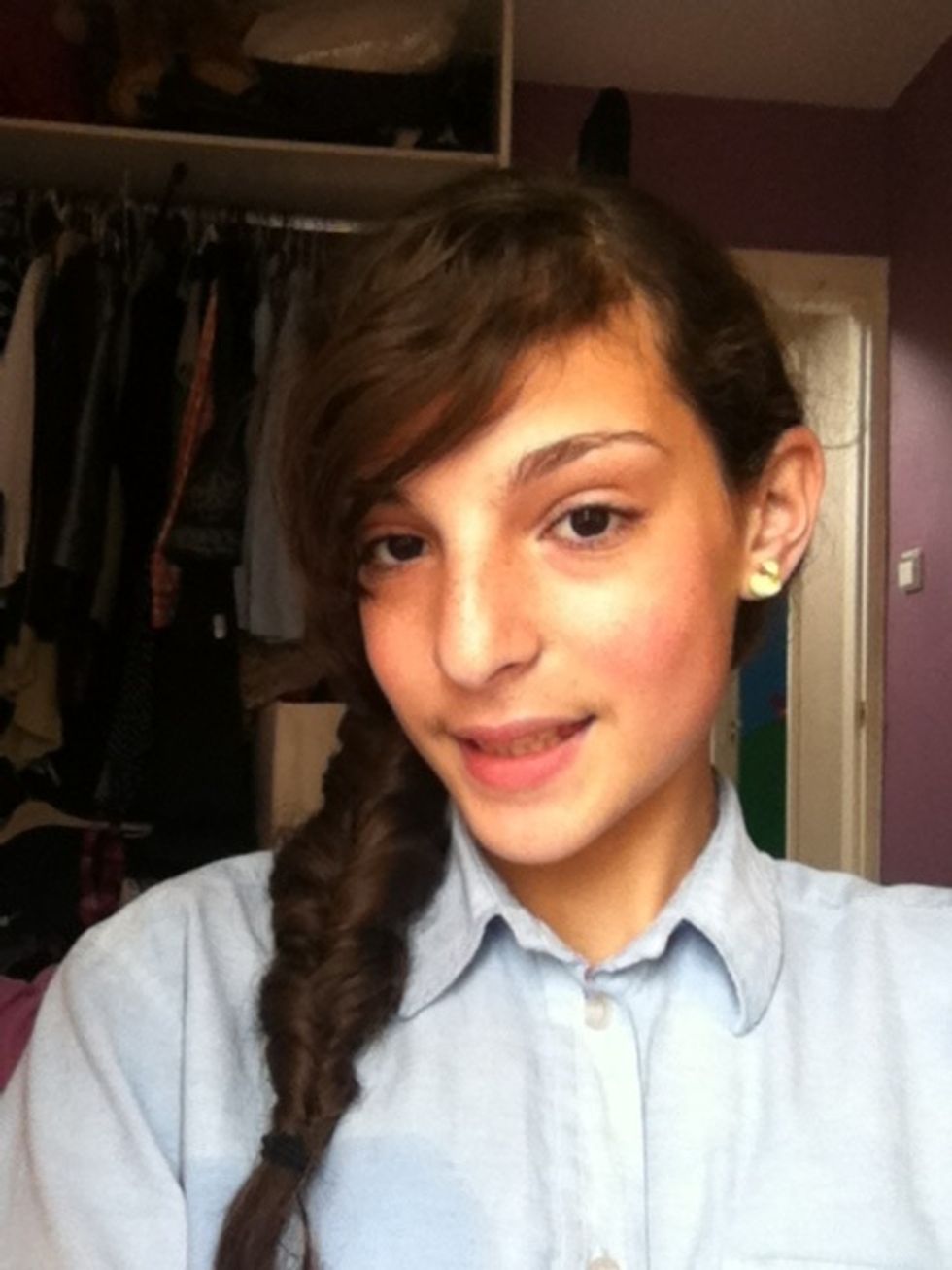 Repeat until all your hair is done just leave in the bottom bobble