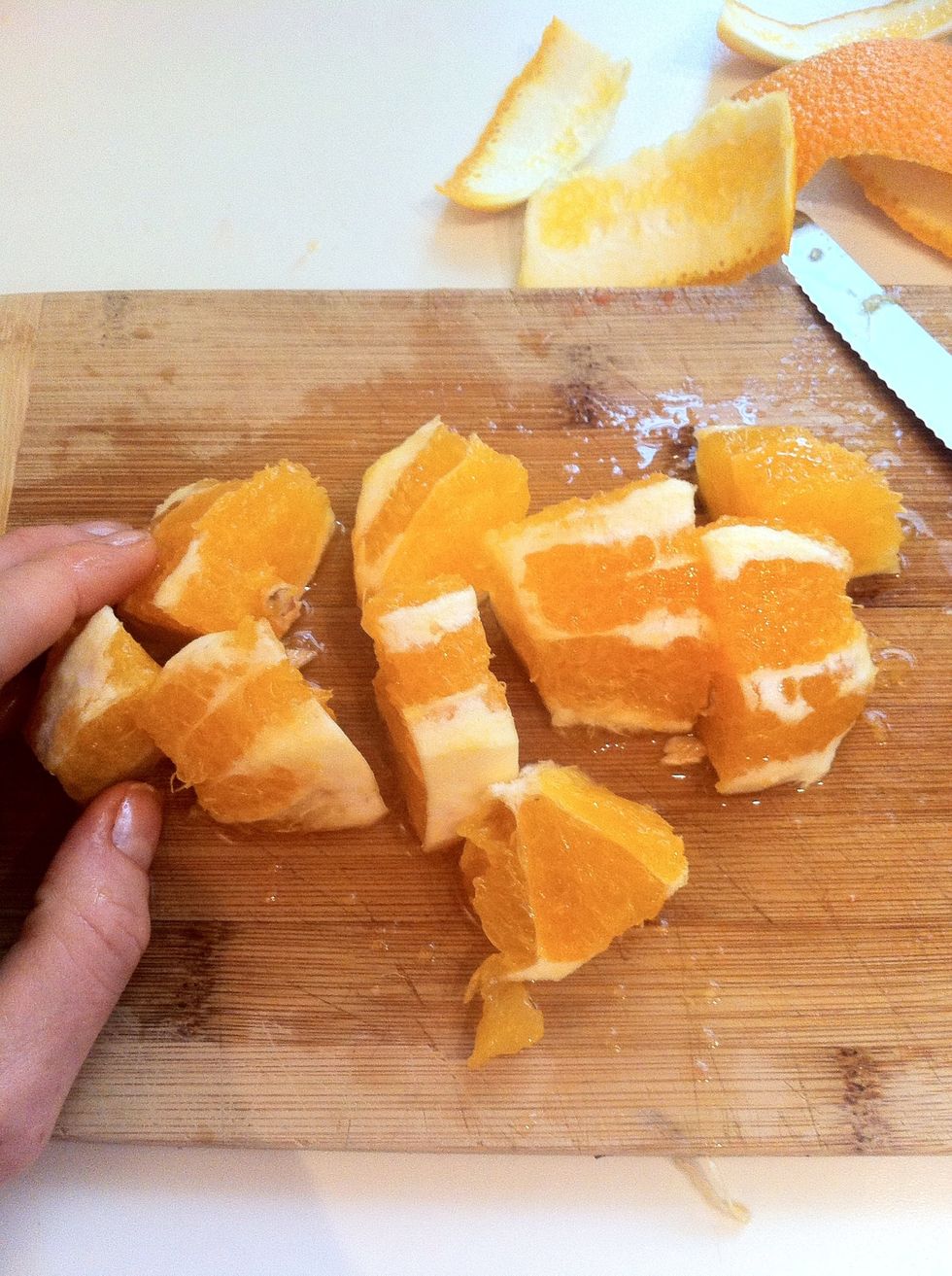 Repeat until both oranges look like this...