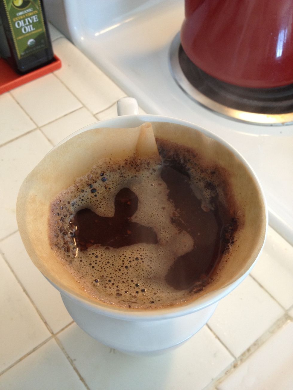 Repeat until the mug is filled with coffee.