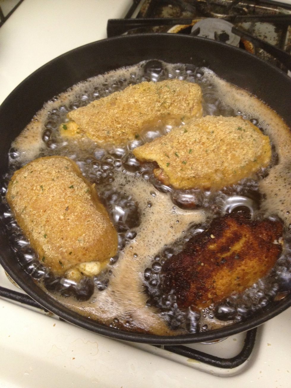 Repeat with all of the chicken.