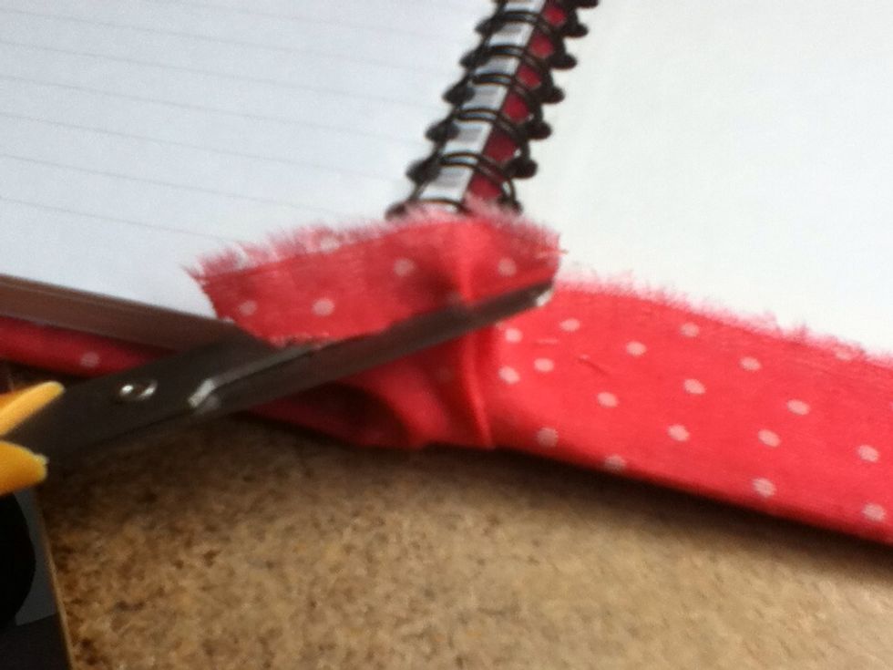 Repeat with the other side. If you have too much excess fabric , cut it off. Not too much though, we need some left for the next step.