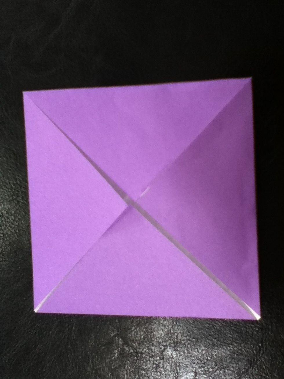 Repeat with the other three corners. The next few steps are going to make a basic square; if you know how to do that skip the next 7 steps.
