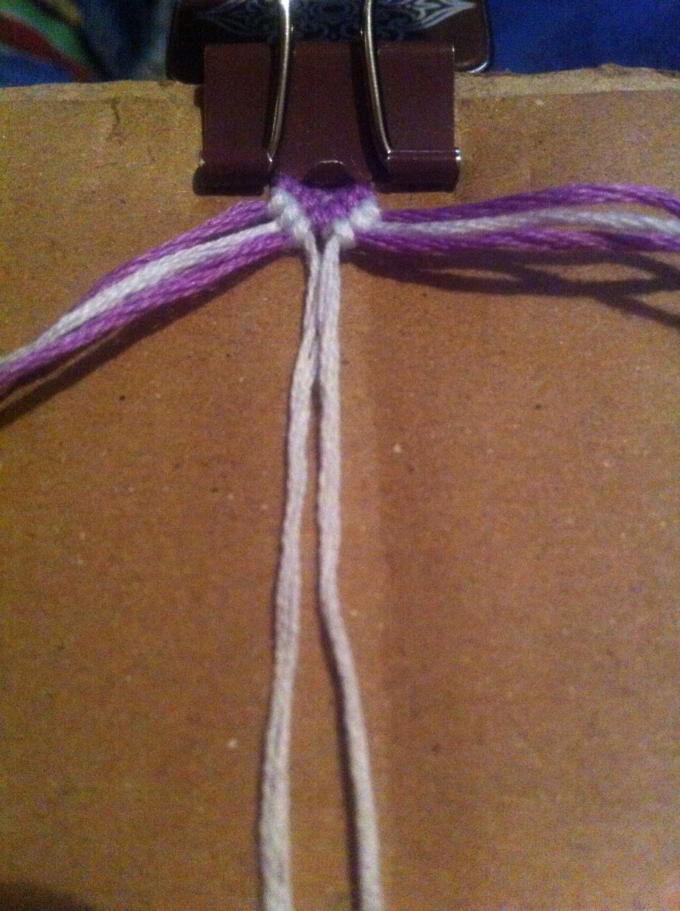 Repeat with the second colour.