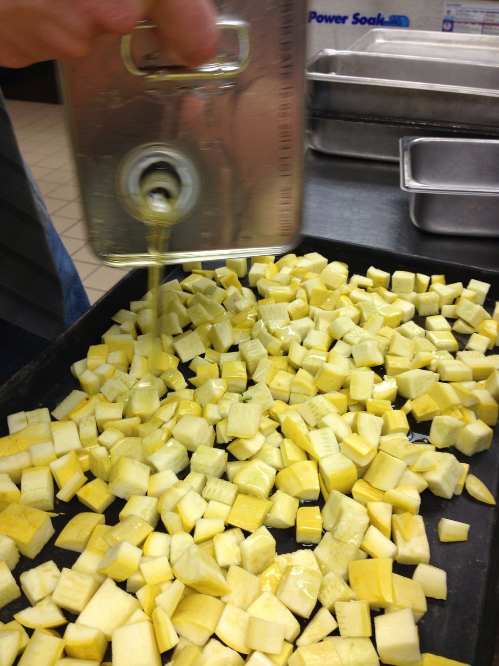 Repeat with the yellow squash.