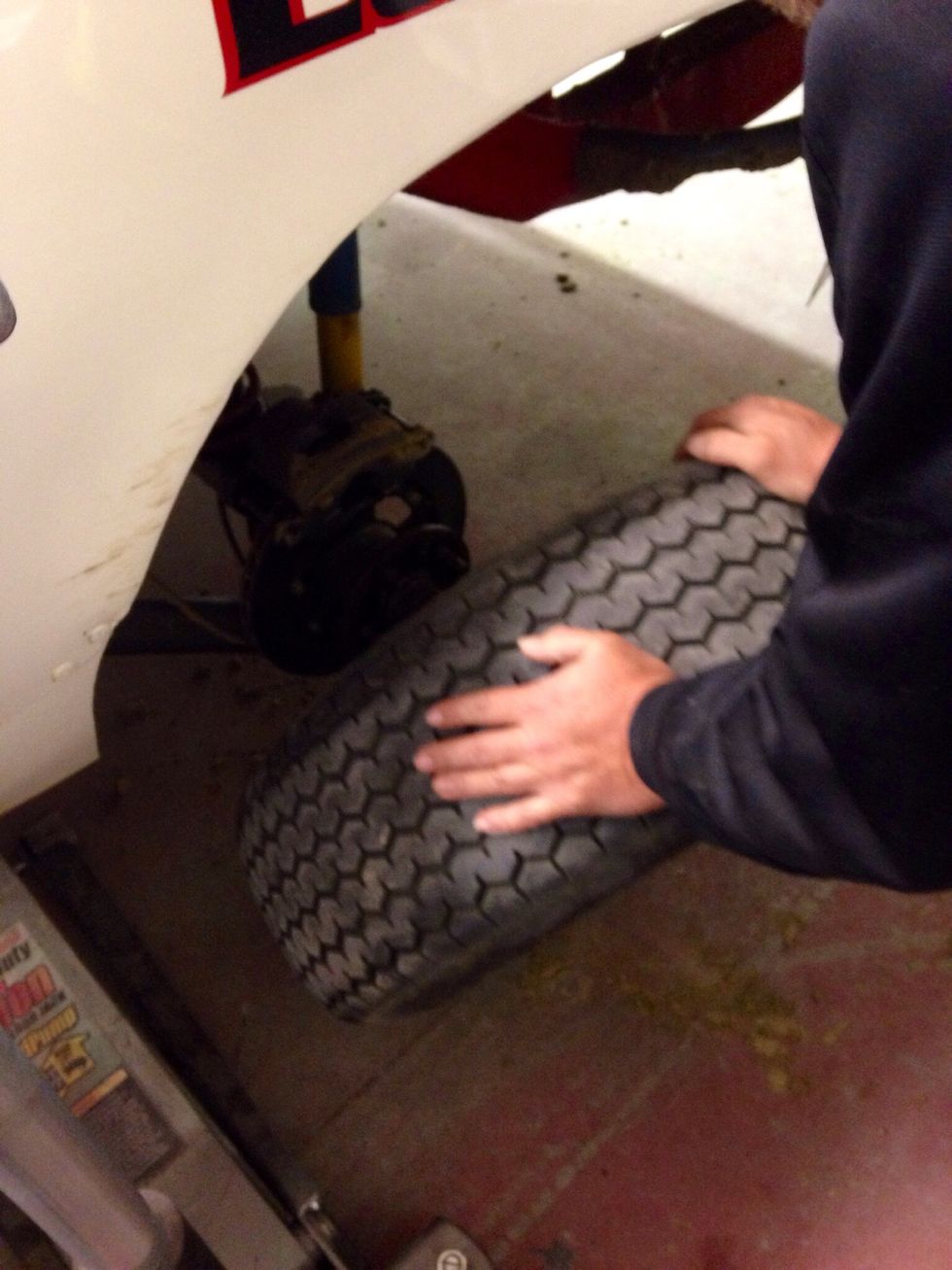 Replace it with the new tire.