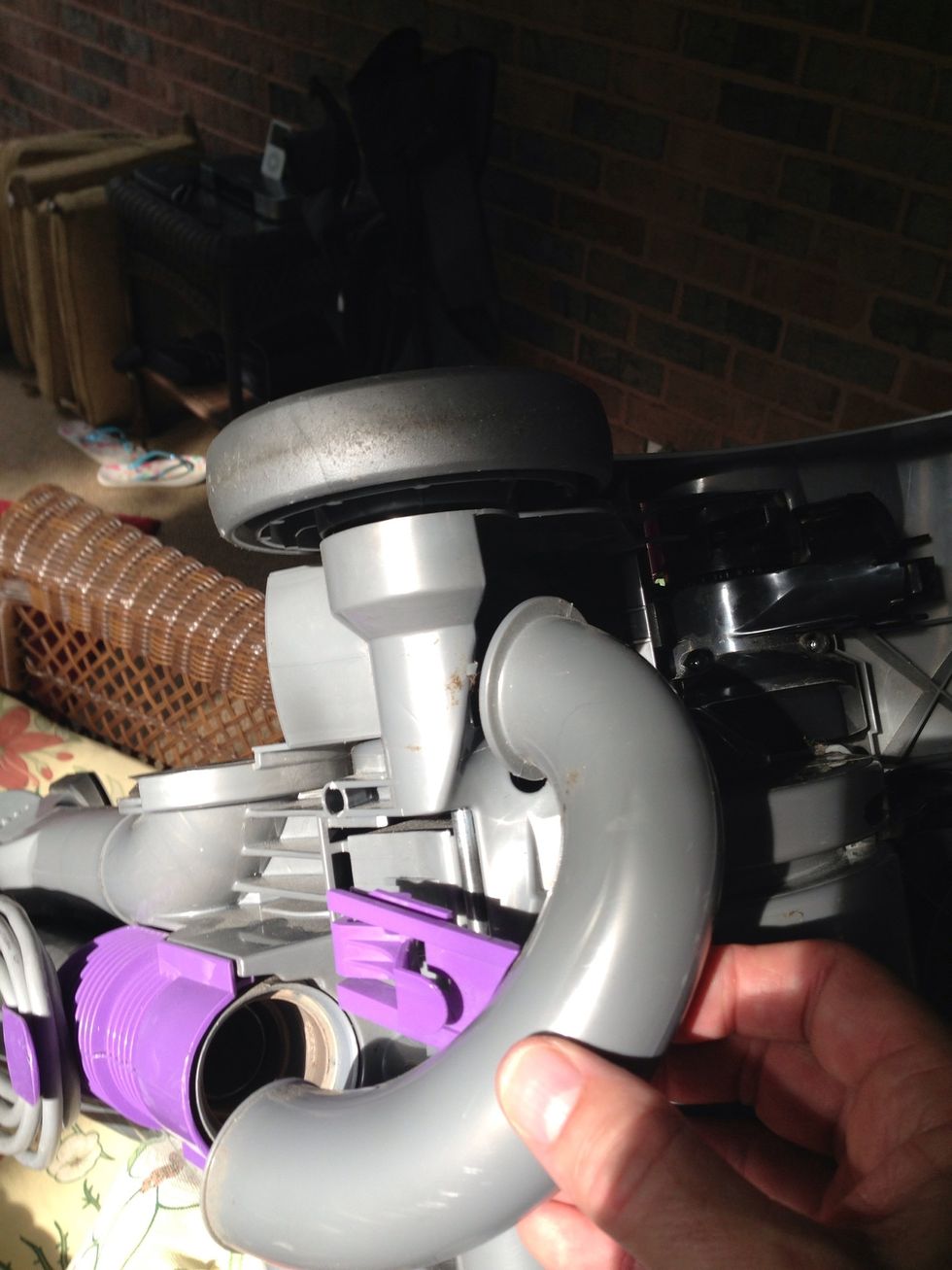 Replace the U-tube. Slide the purple slider to lock in place.