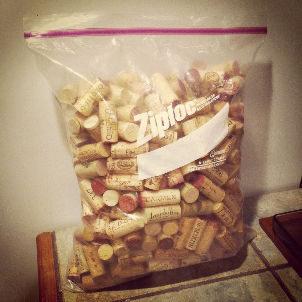 Repurposing wine corks is easy! First step is slicing the wine corks into thinner rounds. Approximately into 3/4 inch pieces.