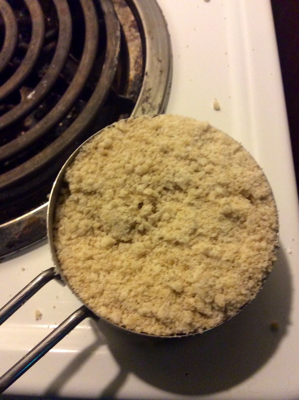 Reserve 1 cup of crumbs