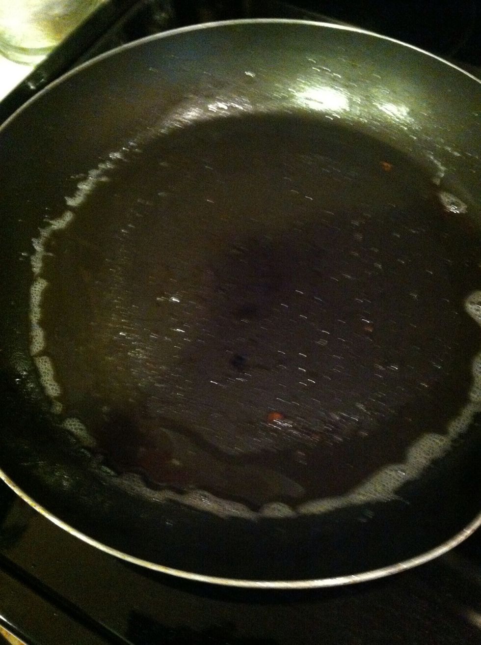 Reserve about a teaspoon of bacon grease and discard the rest.
