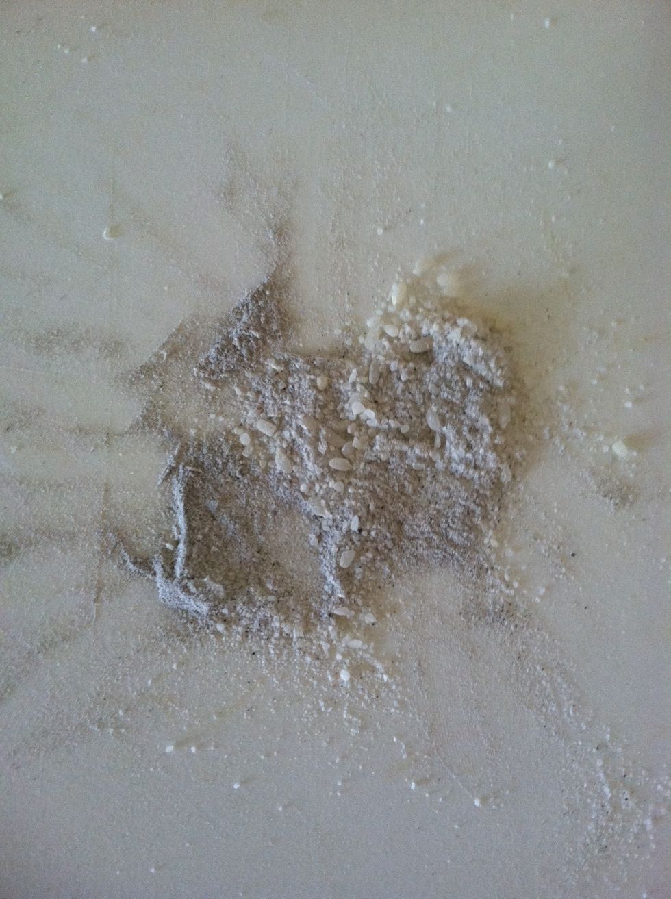 Residue should be fine dust with gray particles from the bowl material