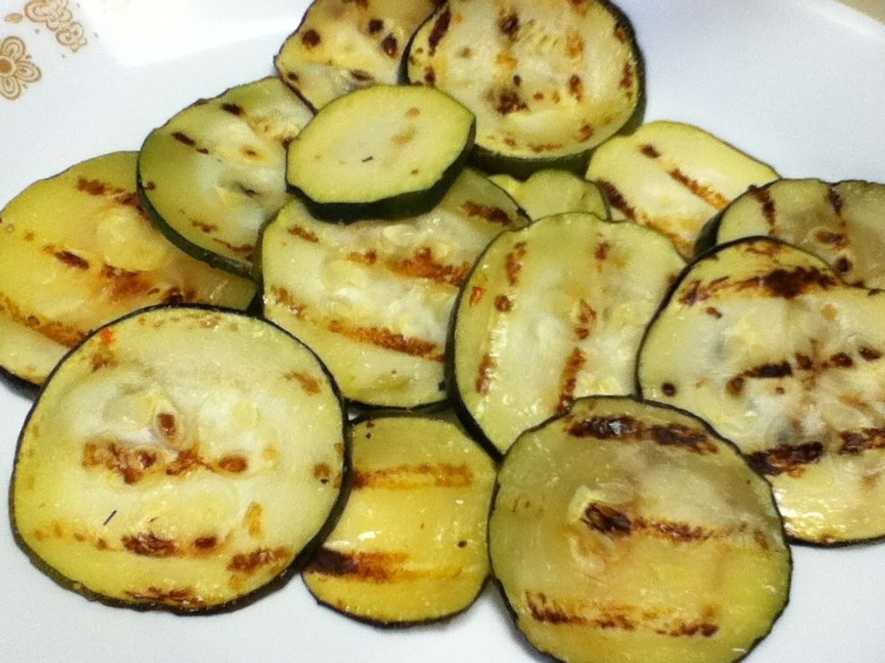 Resist the urge to sample one of these piping hot beauties, and flip over the larger slices and cook an extra minute. Plate the smaller ones.