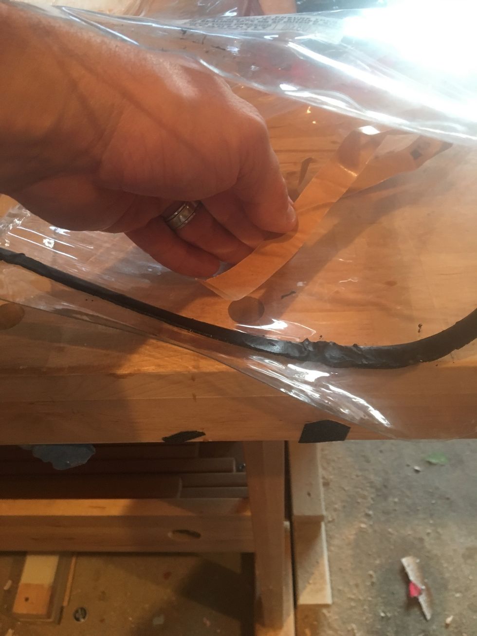 Retrieve sealing tape cover.