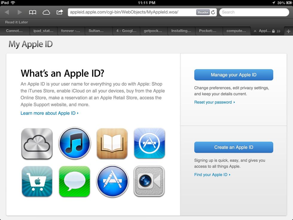 Return again to: appleid.apple.com, and then click "Manage your Apple ID". There, you should enter your Apple ID correctly.