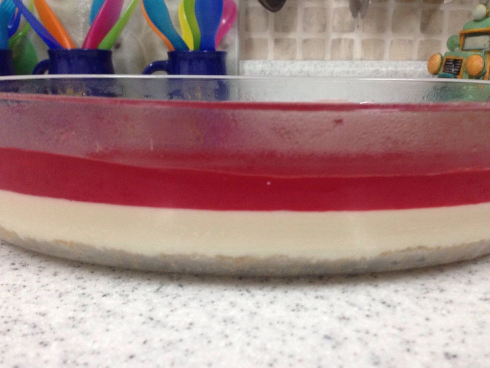 Return the pan inside the fridge