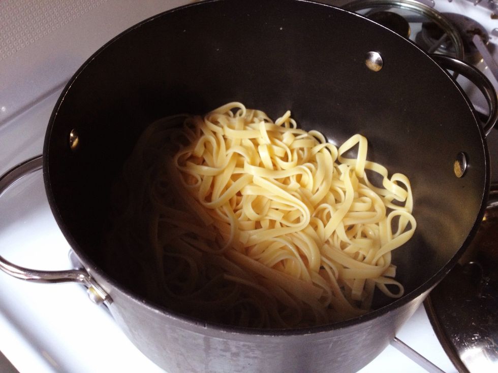 Return the pasta back to the pot.