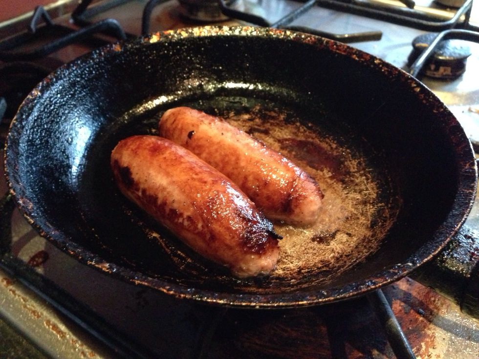 Return to the sausages once they look like this.