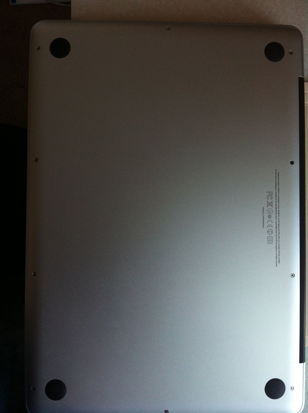 Reverse ur MacBook so that the screws faces u