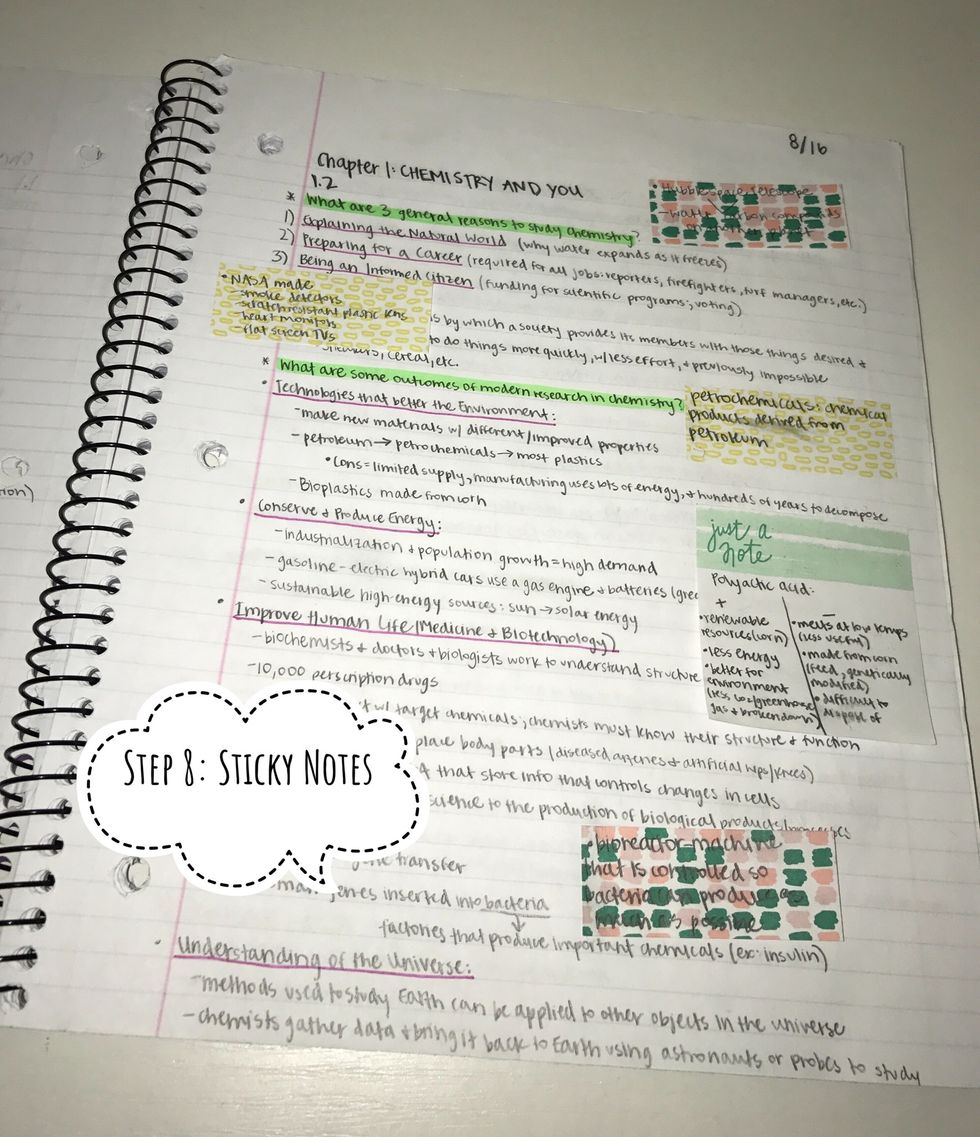 Review and use sticky notes to add information or ask questions.