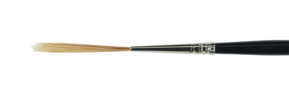 Rigger Brush: Round, narrow, long-bristled brush for making lines and detail work.