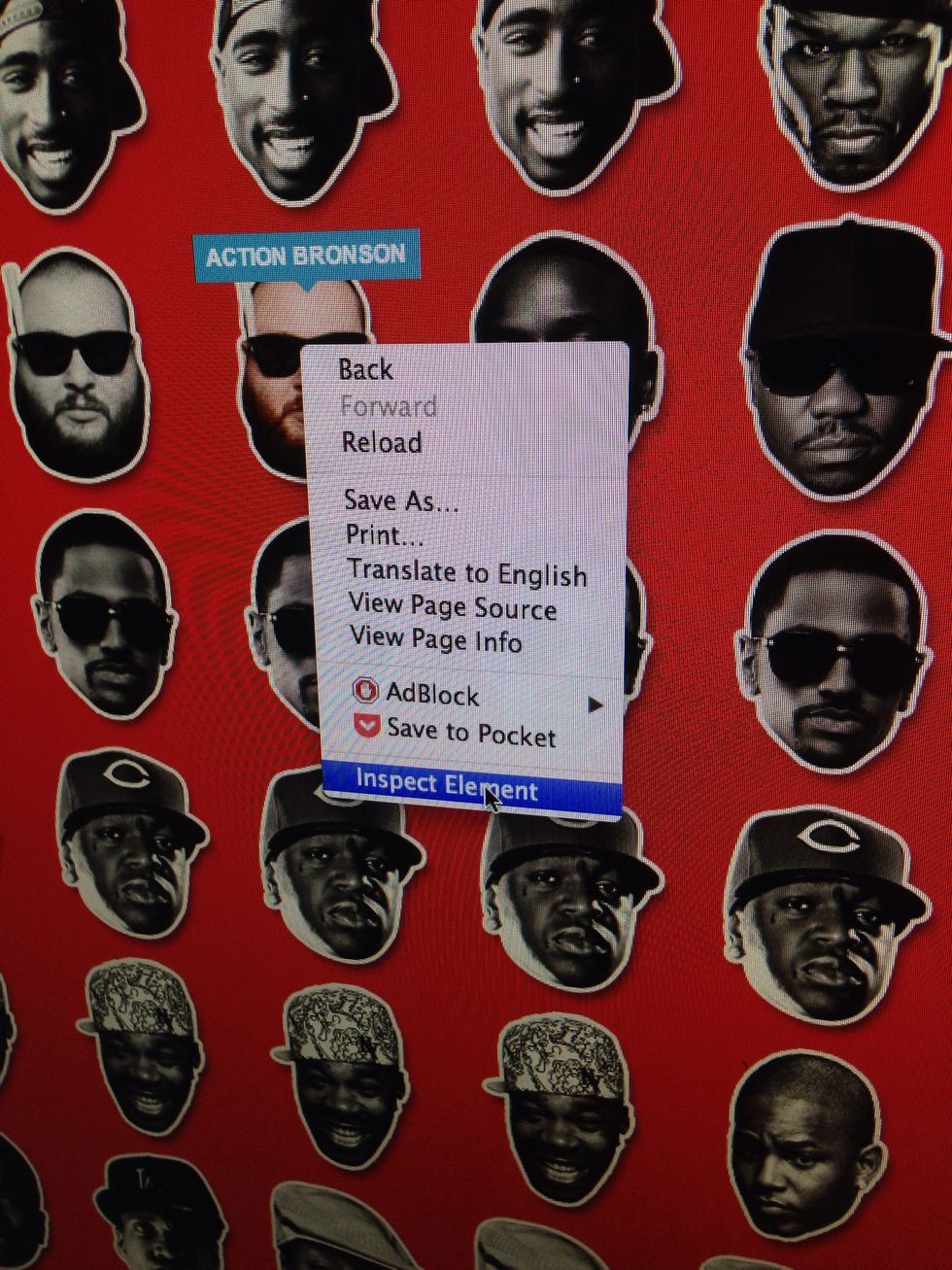 Right click & 'inspect element' to view the code \ud83d\udc4d