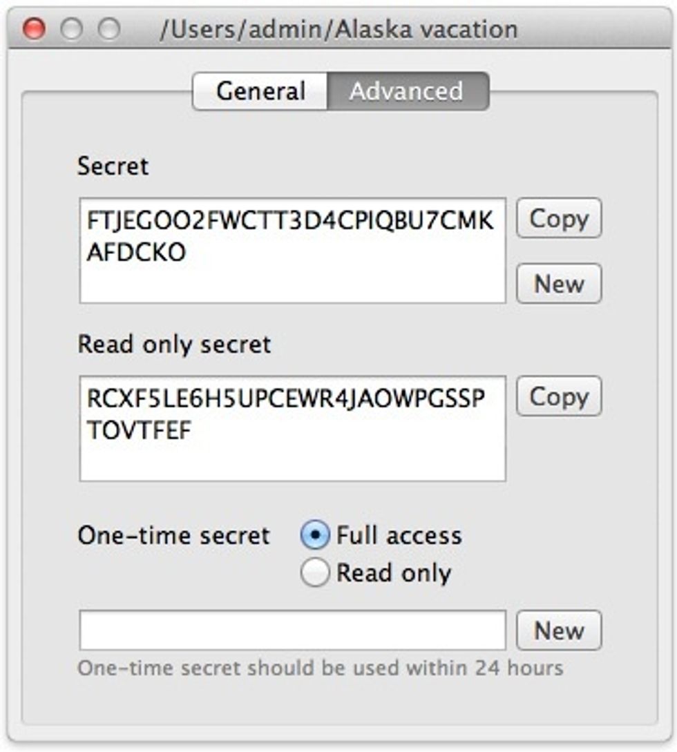 Right-click on a folder and choose "Show folder preferences" to bring up more sharing options. I'll explain these in the next steps.