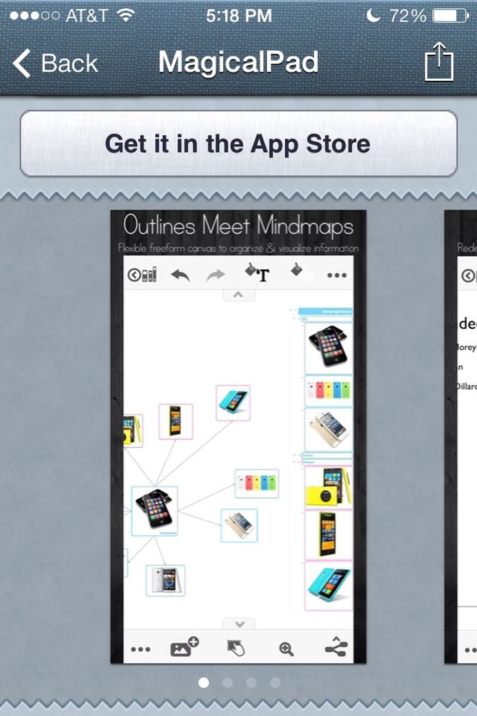 Right in the app you'll find descriptions and images of the app and what devices it's available for. Then if you want the app you can be taken to the App Store to download it for free.