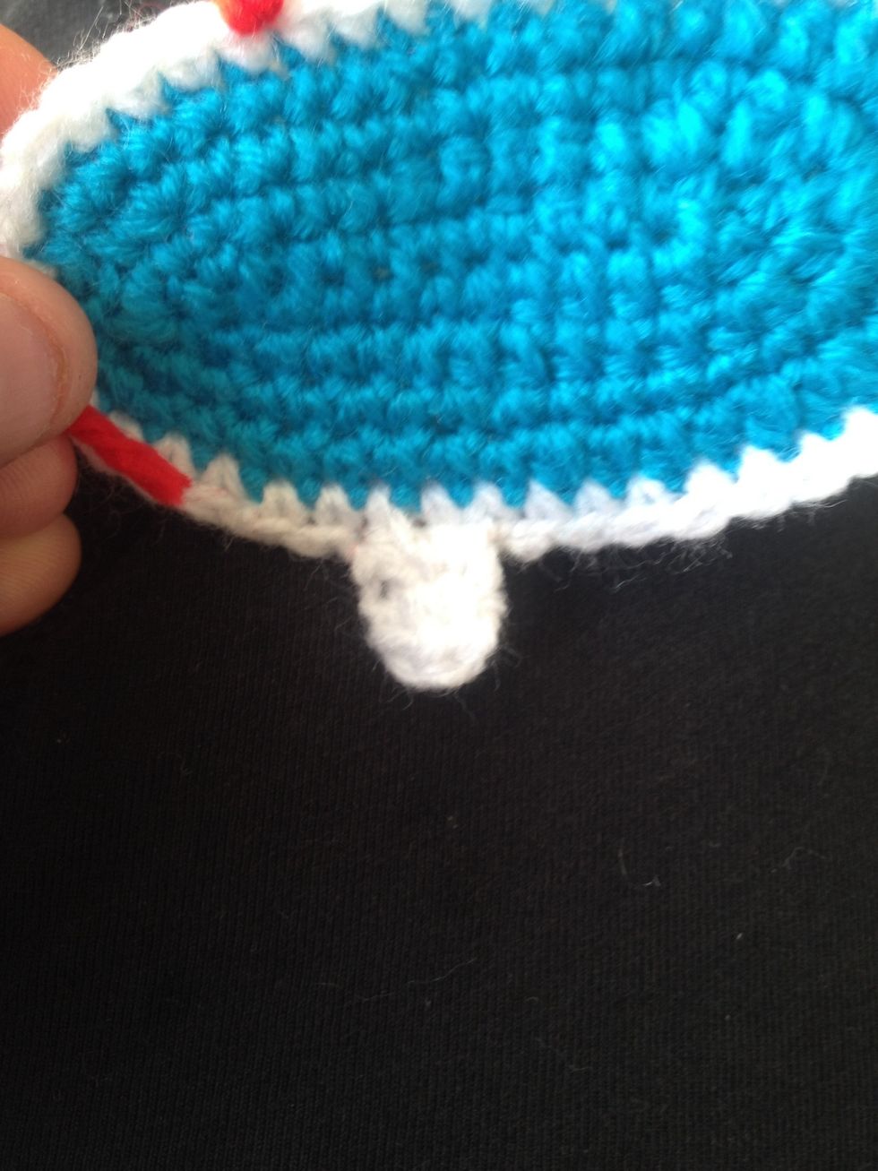 Right side strap Complete with tail sewn in