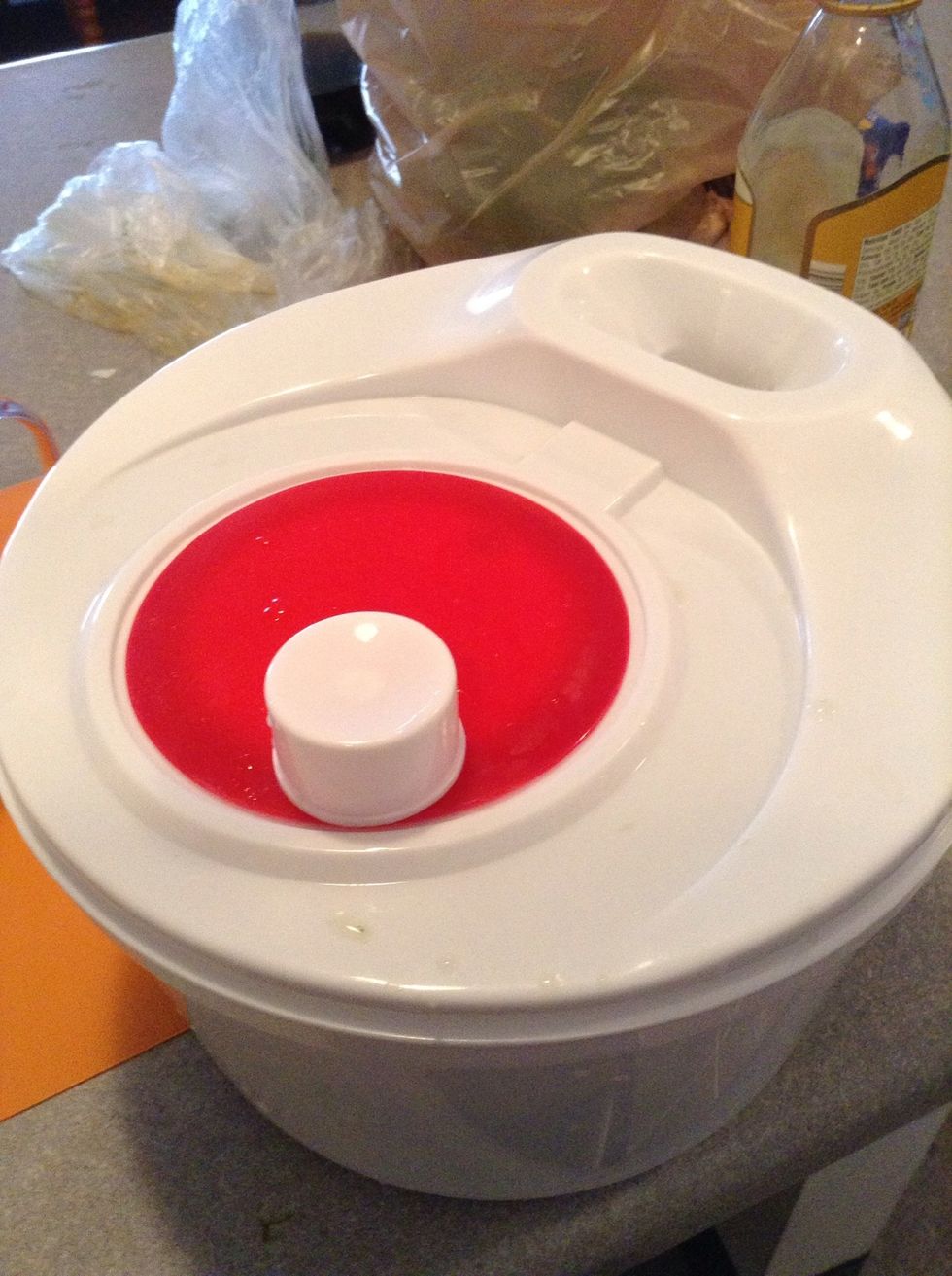 Rinse and dry off... If you have a salad spinner I recommend using it.