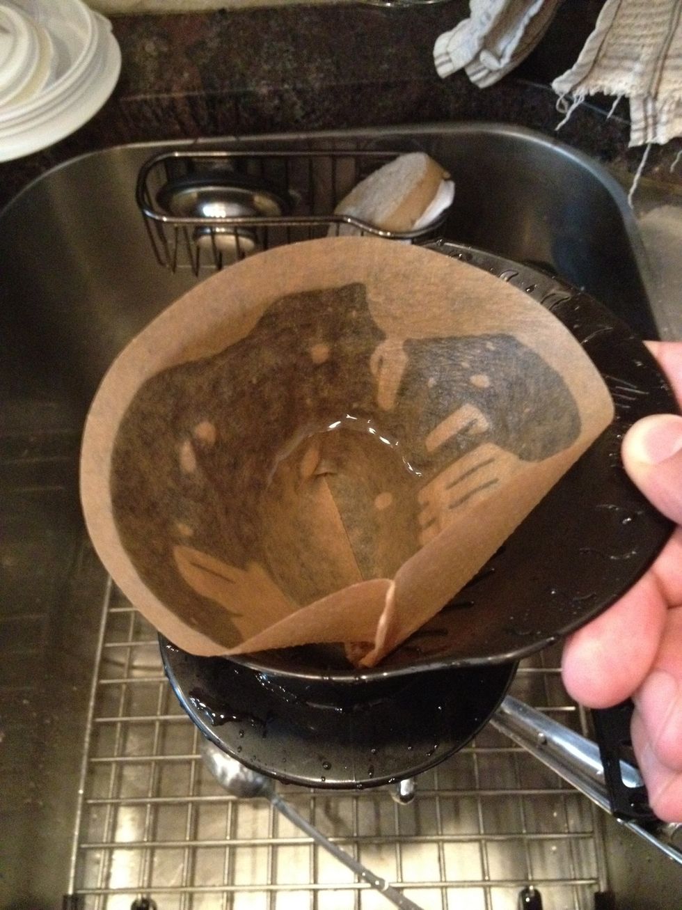 Rinse filter if it's unbleached