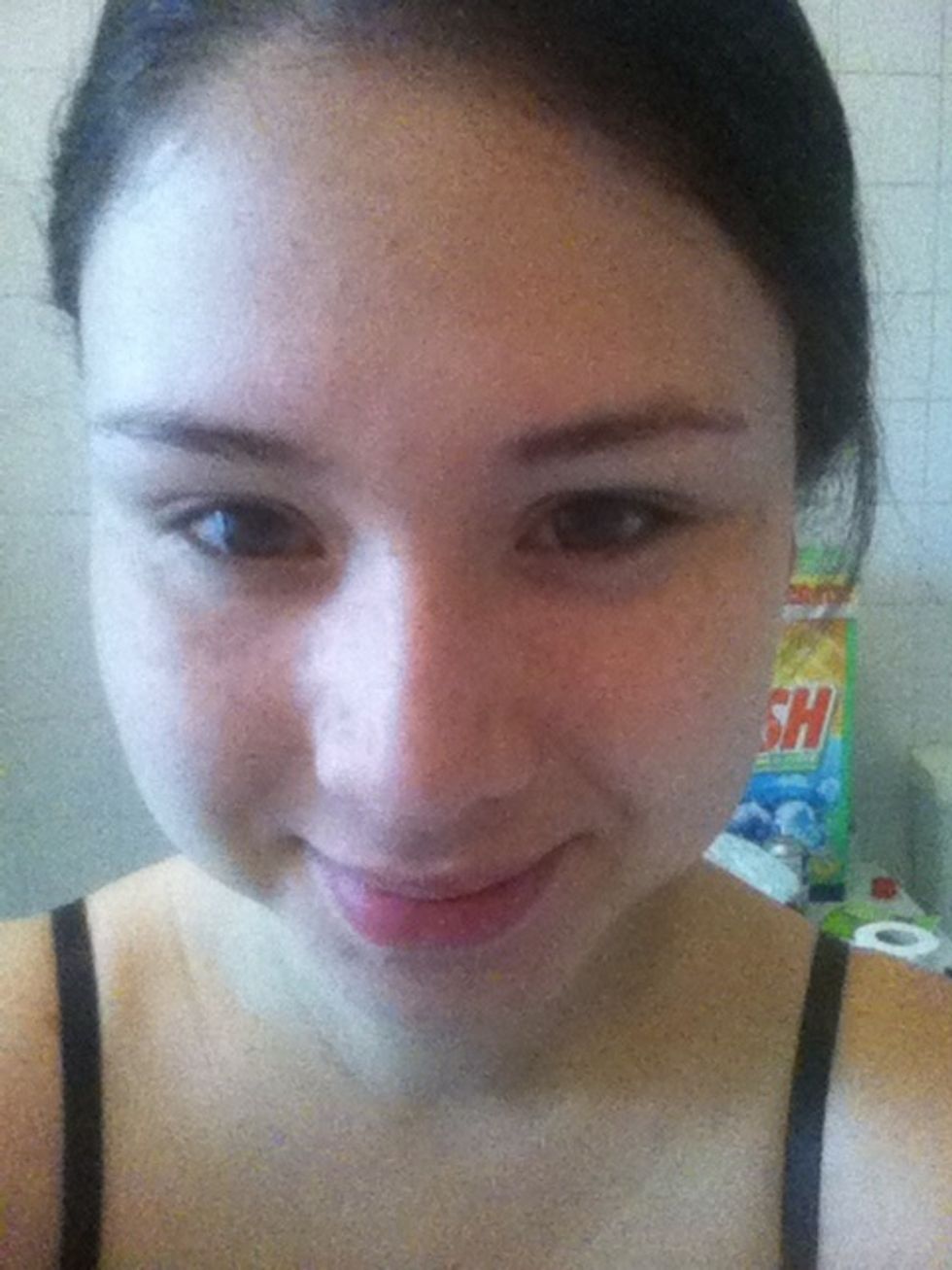 Rinse it off with a face towel #medium warm water#  tadaaaaa smooth and clean face!