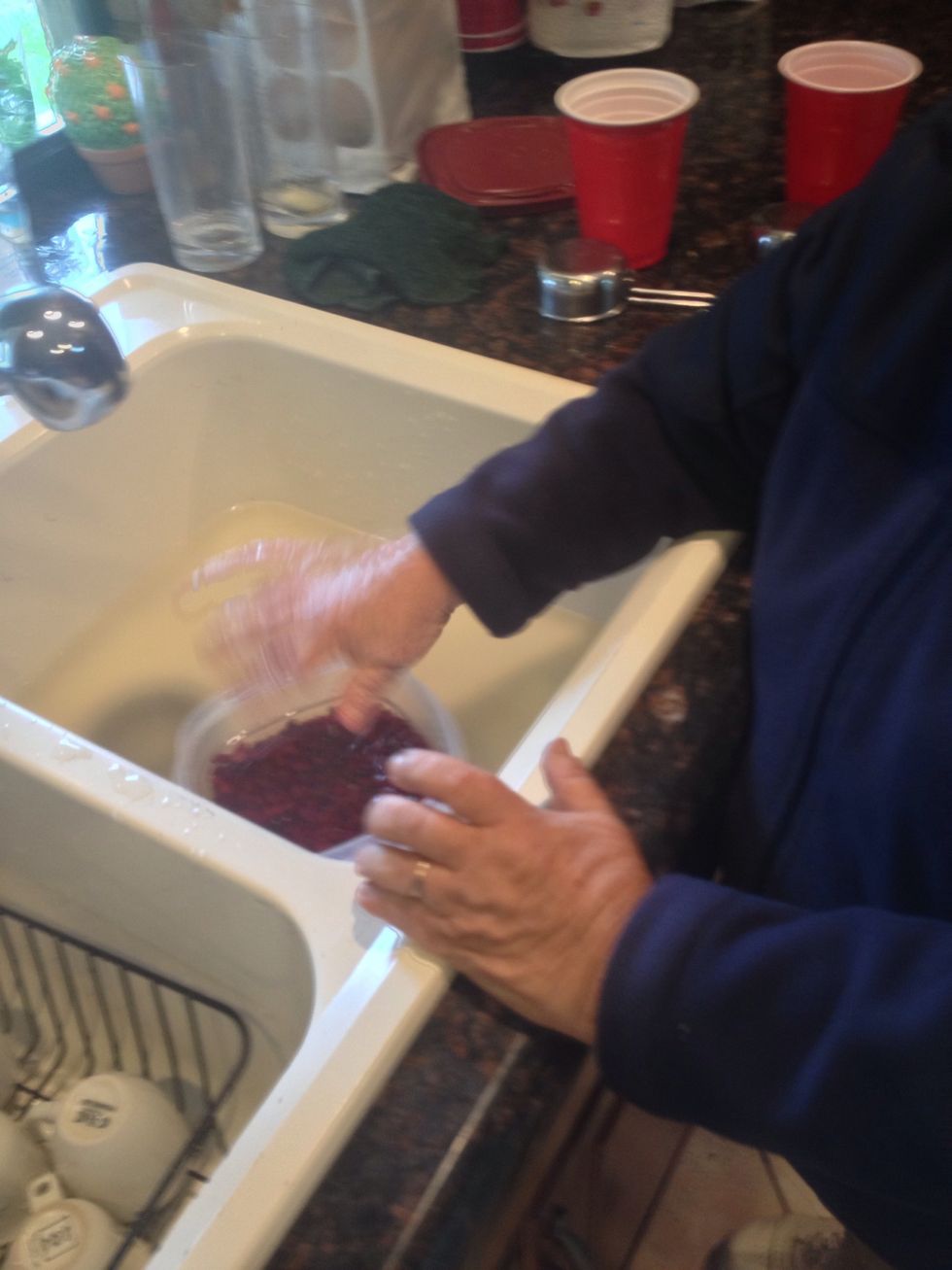 Rinse kidney beans once.