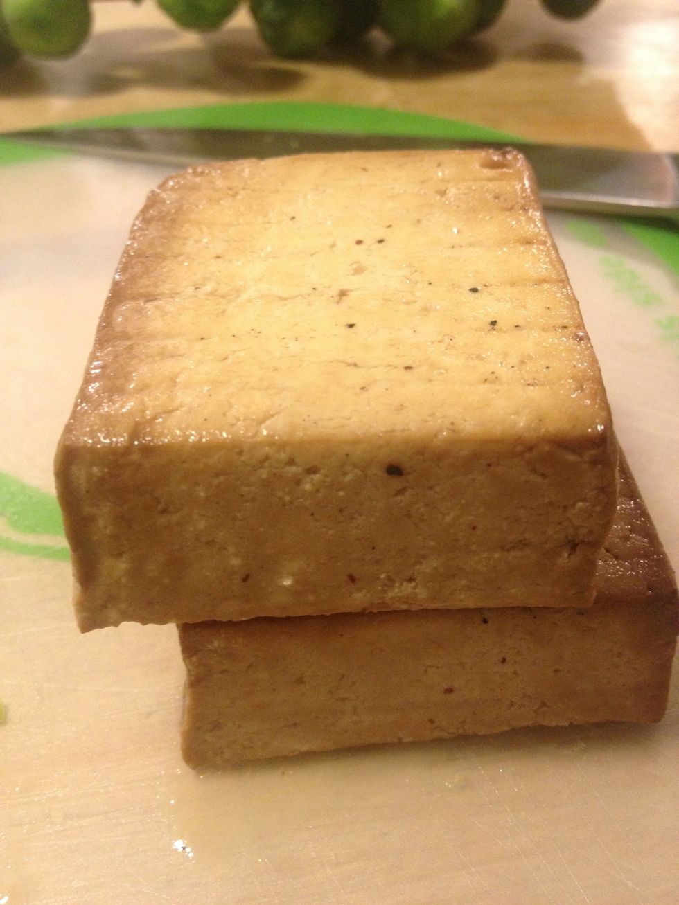 Rinse off Tofu before slicing