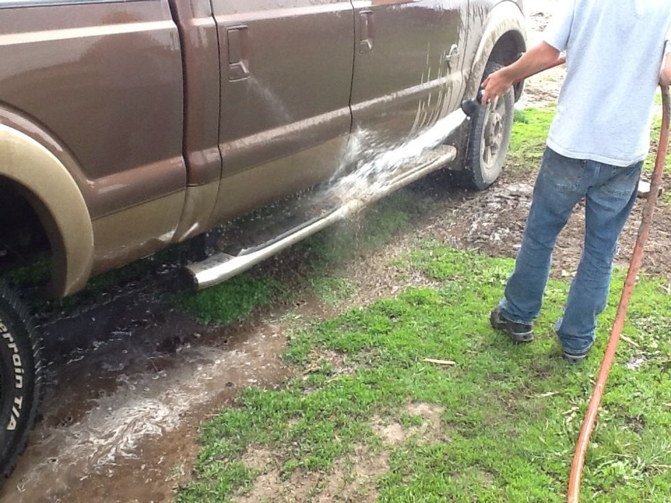 Rinse one more time to get extra dirt off.