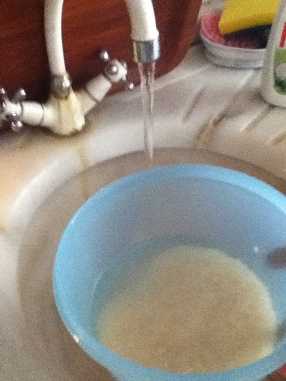 Rinse the rice