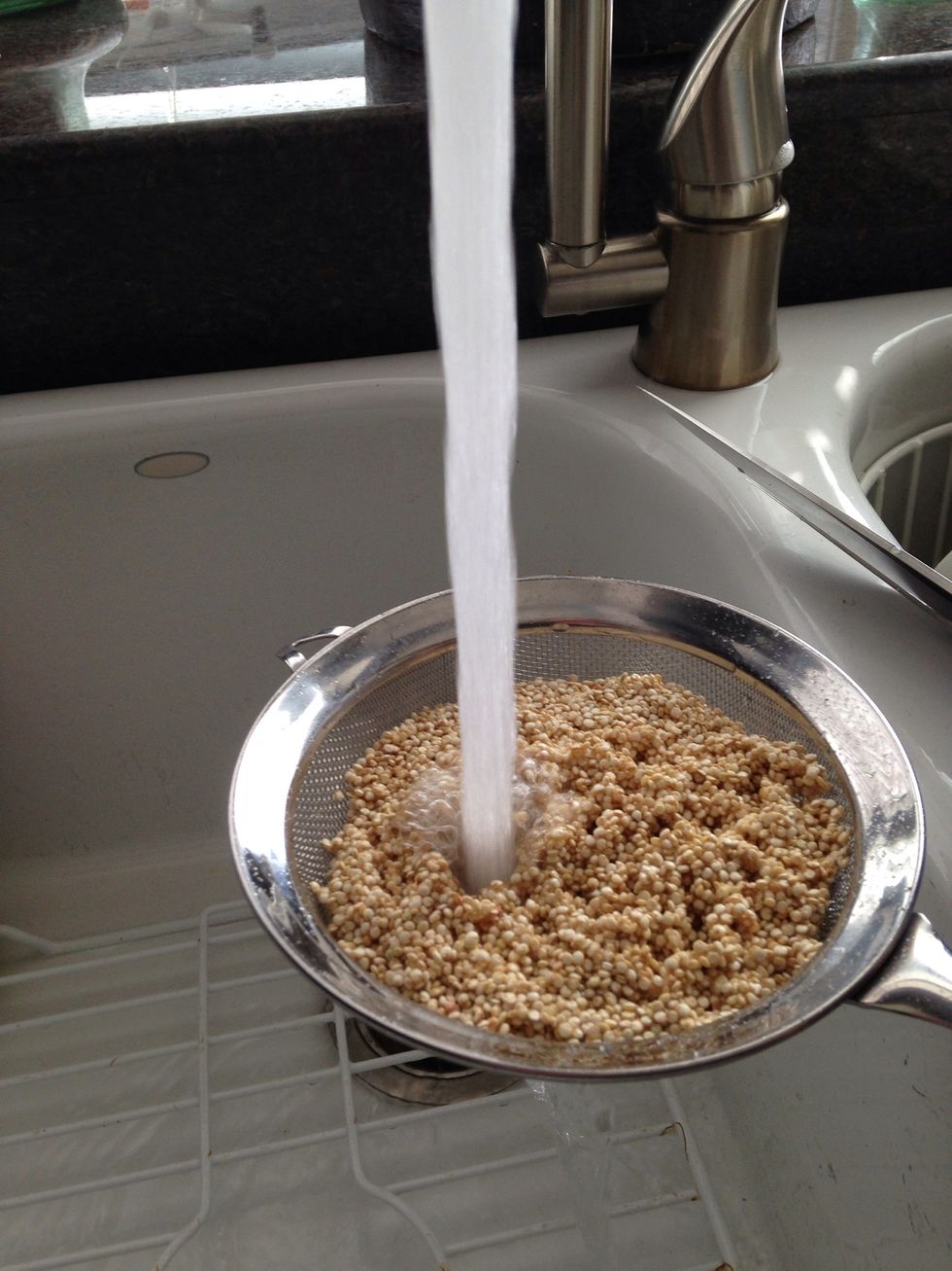 Rinse under cold water