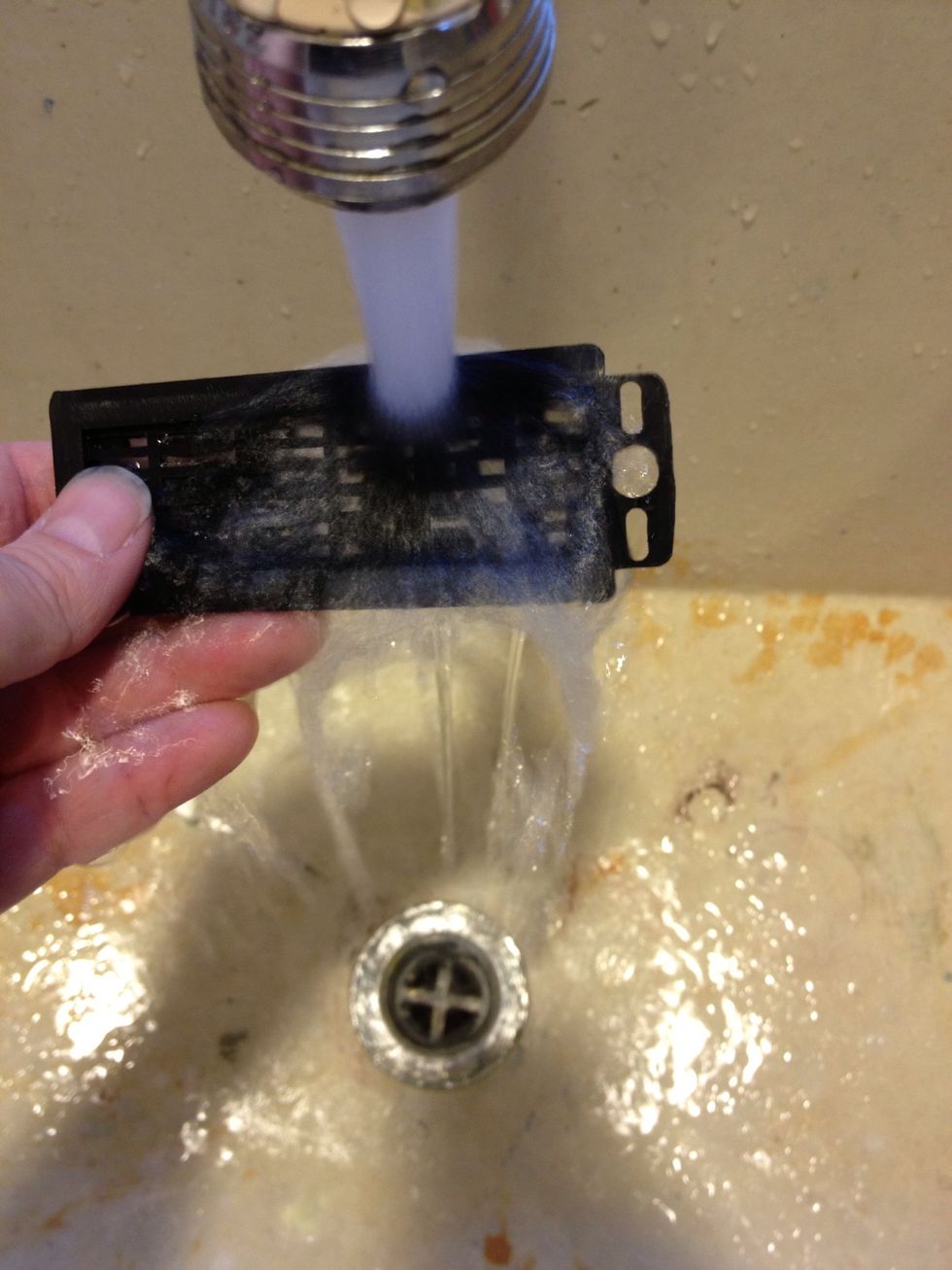 Rinse with only cold water.