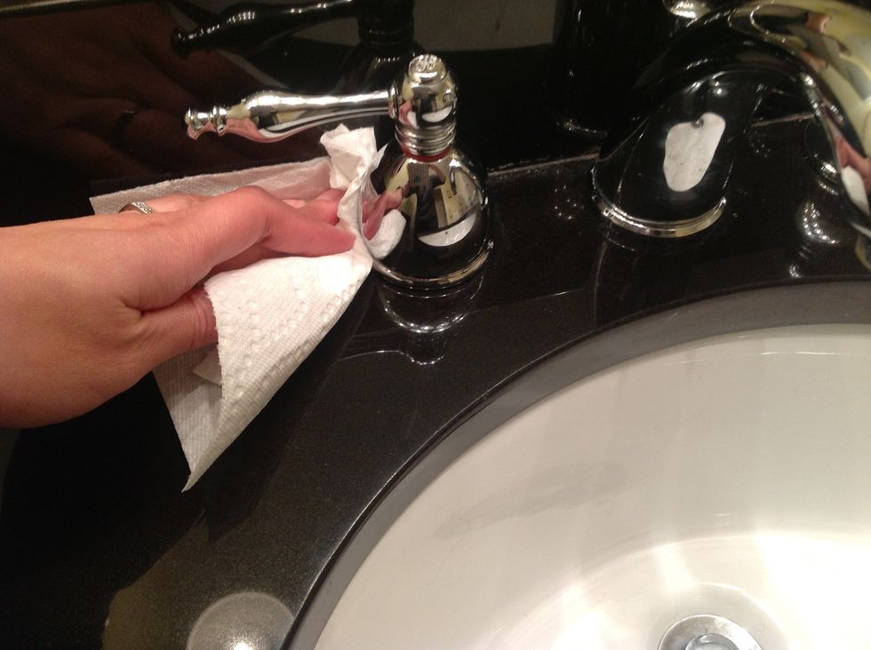 Rinse with water and wipe with gentle cloth. Done!