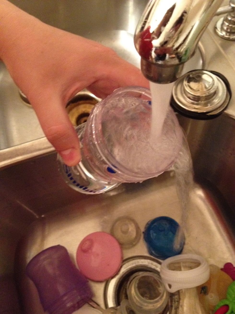Rinse your Baby Bottles and accessories...