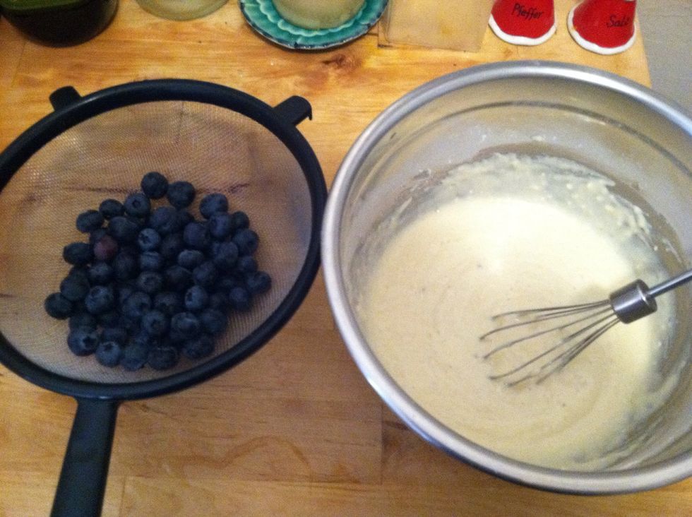 Rinse your blueberries.