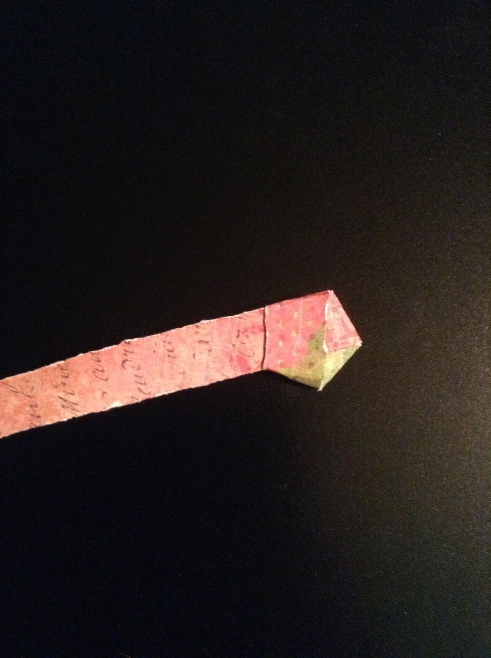 Rip off/fold excess underneath