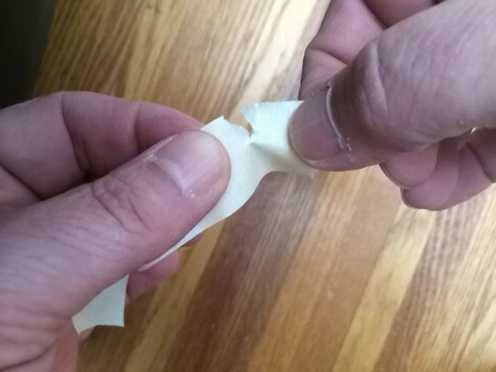 Rip off pieces approximately 1/2" wide