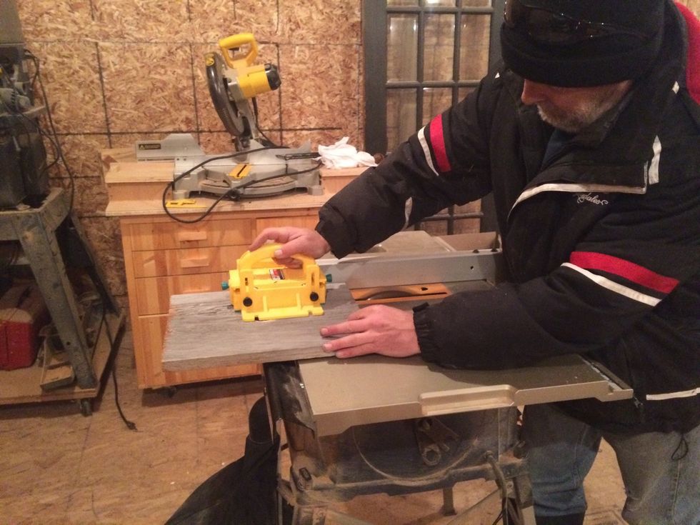 Rip the boards down to size.