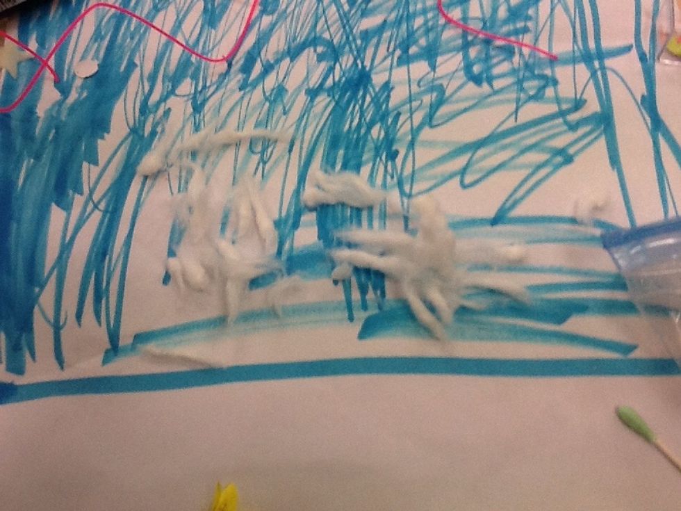 Rip the cotton from the q-tip