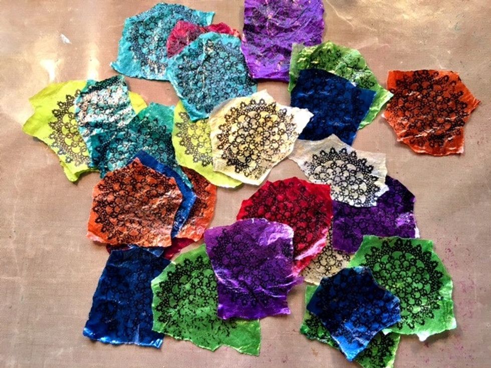 Rip your sections to collage on your piece.