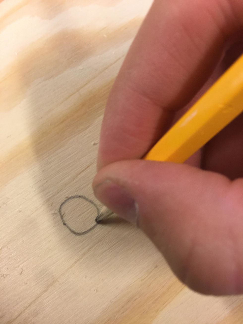 Rita cirklarna d\u00e4r dina 30 mm breda och 15 mm breda pinnar ska va, i varsina respektive storlek