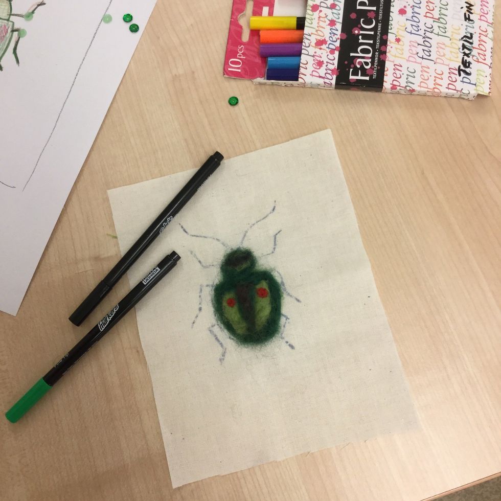 Rita dit antenner, armar och ben.