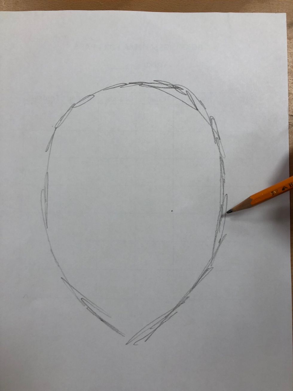 Rita en form av ditt ansikte.