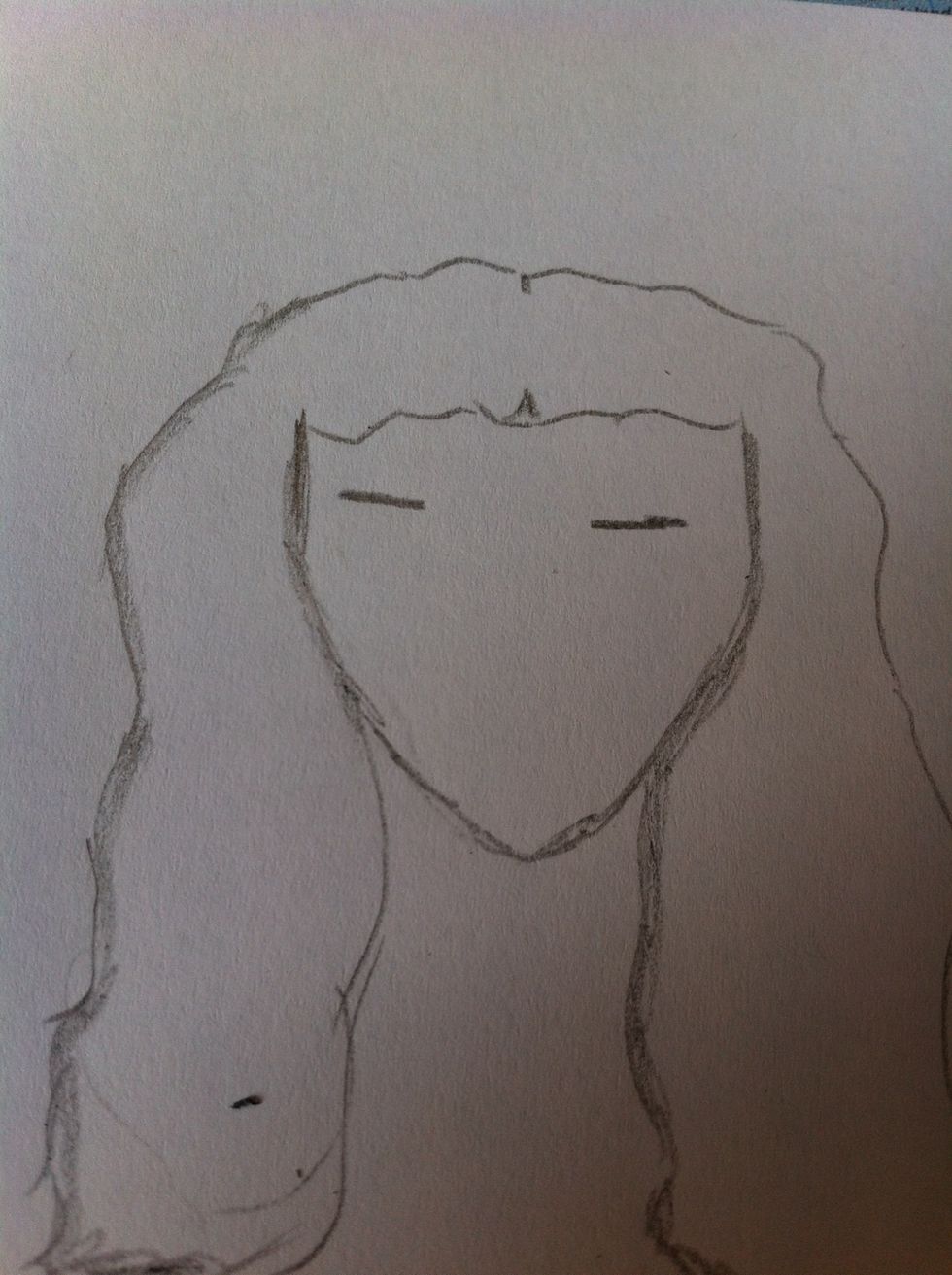 Rita sedan tv\u00e5 streck som \u00e4r d\u00e4r dina \u00f6gon ska sitta