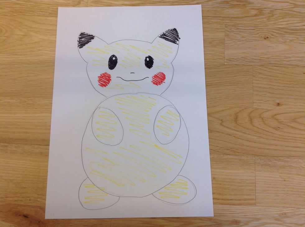 Rita upp din favoritfigur p\u00e5 papper. T\u00e4nk p\u00e5 att inte ha f\u00f6r smala detaljer, tex armar.